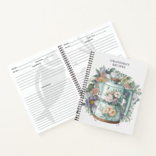 Personalisierter Rezeptor Blumenkaffee Notizblock