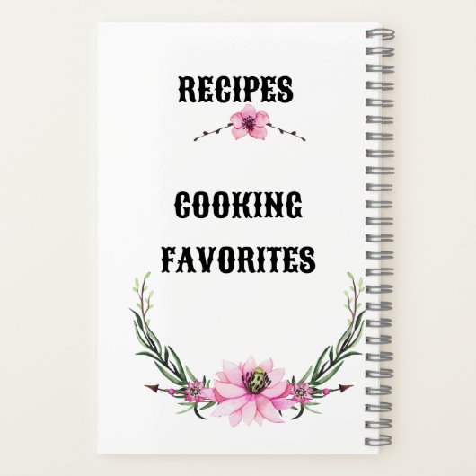 Personalisierter Rezeptorist, modernes Rezept Buch (Rückseite)