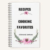 Personalisierter Rezeptorist, modernes Rezept Buch (Vorderseite)