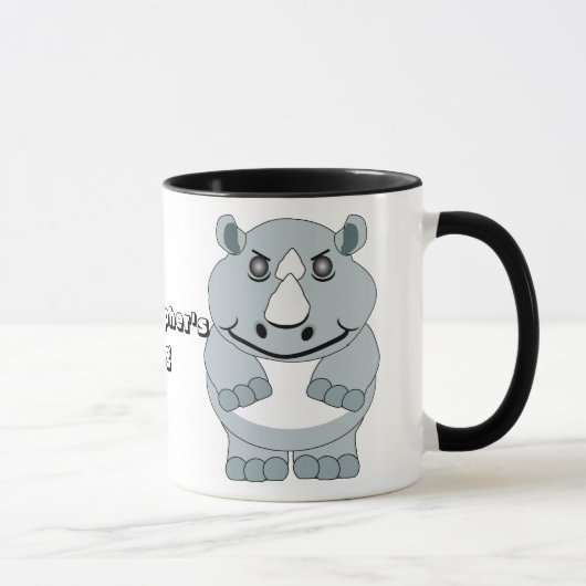 Personalisierter Rhino-Entwurf Tasse (Rechts)