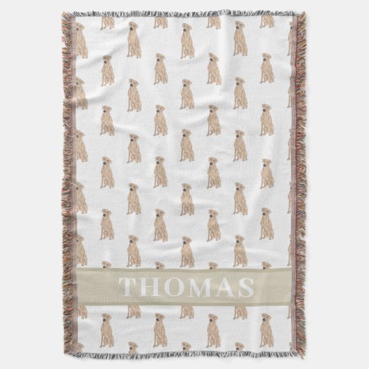 Personalisierter Rhodesian Ridgeback Decke (Vorderseite Vertikal)