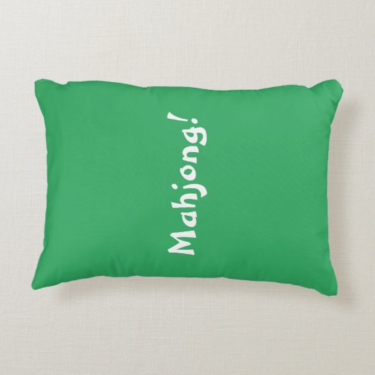 Personalisierter Riant Mahjong Tile | Zeichen 3 |  Dekokissen (Rückseite)