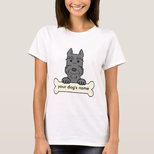 Personalisierter riesiger Schnauzer T-Shirt (Vorderseite)
