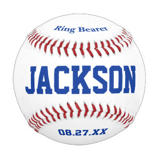 Personalisierter Ring Bearer Vorschlag Ring Bear G Baseball