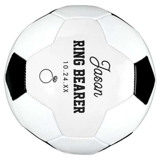 Personalisierter Ring Security Ring Bearer Geschen Fußball (Gedreht)