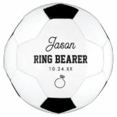 Personalisierter Ring Security Ring Bearer Geschen Fußball (Vorderseite)
