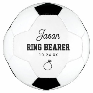 Personalisierter Ring Security Ring Bearer Geschen Fußball