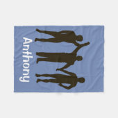 Personalisierter Ringkämpfer-gewinnende Fleecedecke (Vorderseite (Horizontal))