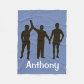 Personalisierter Ringkämpfer-gewinnende Fleecedecke (Vorderseite)