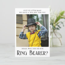 Personalisierter Ringträger-Vorschlag Foto-Karte