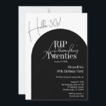 Personalisierter RIP 20er Hallo 30er 30. Geburtsta Einladung<br><div class="desc">Dies ist ein personalisiertes, RIP 20, Hallo 30, 30. Geburtstag Party-Design, ideal, um Ihre Gäste zu Ihrem RIP 20, Hallo 30, Geburtstagsparty einladen. Personalisierter RIP 20s, Hello 30s Design, ist in klassisch schwarz-weiß. - Stilvolle Typografie, mit einem Kopfstein / Grabstein Motiv. - Einfach zu bearbeiten Vorlagen für Sie einfach Ihren...</div>