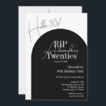 Personalisierter RIP 20er Hallo 30er 30. Geburtsta Einladung<br><div class="desc">Dies ist ein personalisiertes, RIP 20, Hallo 30, 30. Geburtstag Party-Design, ideal, um Ihre Gäste zu Ihrem RIP 20, Hallo 30, Geburtstagsparty einladen. Personalisierter RIP 20s, Hello 30s Design, ist in klassisch schwarz-weiß. - Stilvolle Typografie, mit einem Kopfstein / Grabstein Motiv. - Einfach zu bearbeiten Vorlagen für Sie einfach Ihren...</div>