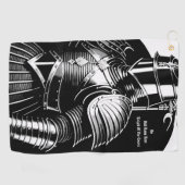 Personalisierter Ritter des Golfspielzeugs Golfhandtuch (Horizontal)