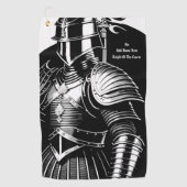 Personalisierter Ritter des Golfspielzeugs Golfhandtuch (Vorderseite)