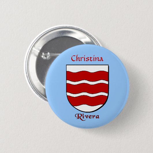 Personalisierter Rivera Historischer Schild Button (Vorne & Hinten)