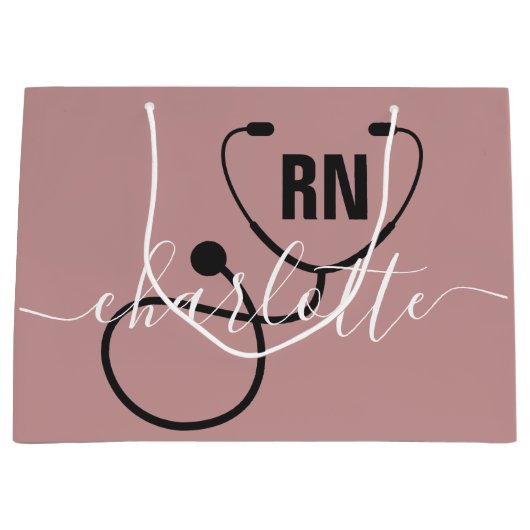 Personalisierter RN-Abschluss Große Geschenktüte (Vorderseite)