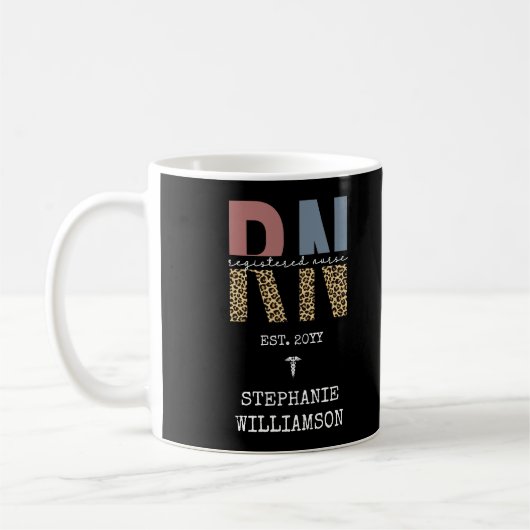 Personalisierter RN-Abschluss Kaffeetasse (Links)
