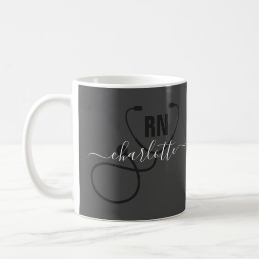Personalisierter RN-Abschluss Kaffeetasse (Links)