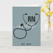 Personalisierter RN-Abschluss Karte (Gelbe Blume)