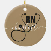 Personalisierter RN-Abschluss Keramik Ornament (Hinten)