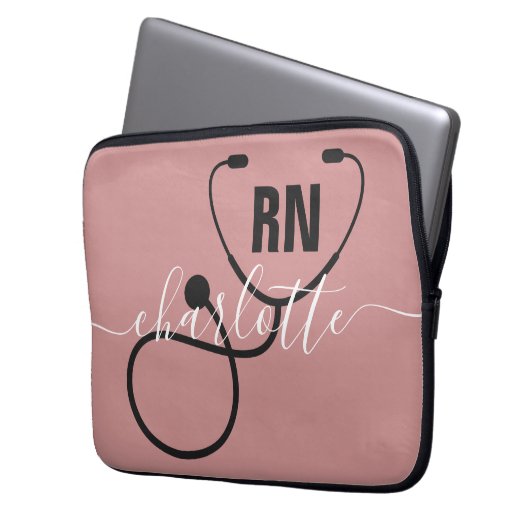 Personalisierter RN-Abschluss Laptopschutzhülle (Vorderseite Links)