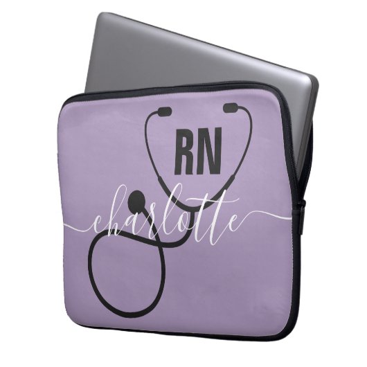 Personalisierter RN-Abschluss Laptopschutzhülle (Vorderseite Links)