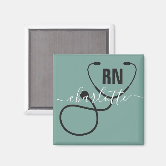 Personalisierter RN-Abschluss Magnet (Vorderseite/Rückseite)