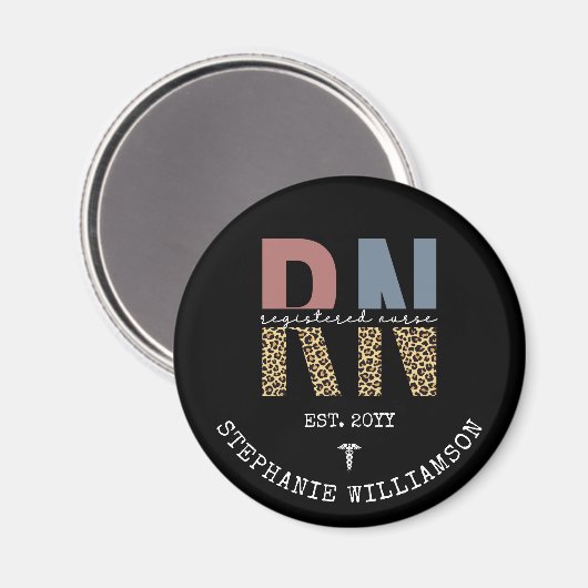 Personalisierter RN-Abschluss Magnet (Vorderseite/Rückseite)