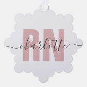 Personalisierter RN-Abschluss Ornament Karte (Vorderseite)