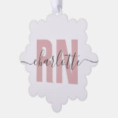 Personalisierter RN-Abschluss Ornament Karte (Linke Ecke)