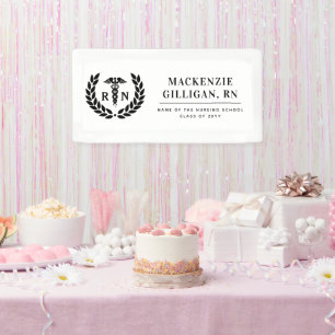 Personalisierter RN Nursing School Abschluss Elega Banner