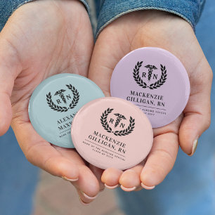 Personalisierter RN Nursing School Abschluss Elega Button