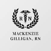 Personalisierter RN Nursing School Abschluss Elega Fensteraufkleber (Blatt)