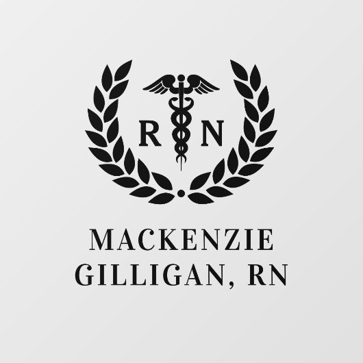 Personalisierter RN Nursing School Abschluss Elega Fensteraufkleber (Blatt)