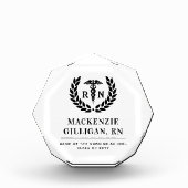 Personalisierter RN Nursing School Abschluss Elega Fotoblock (Vorderseite)