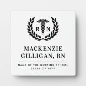 Personalisierter RN Nursing School Abschluss Elega Fotoplatte (Vorderseite)