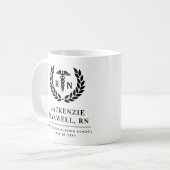 Personalisierter RN Nursing School Abschluss Elega Kaffeetasse (Vorderseite Links)