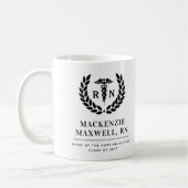 Personalisierter RN Nursing School Abschluss Elega Kaffeetasse (Links)