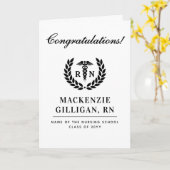 Personalisierter RN Nursing School Abschluss Elega Karte (Gelbe Blume)