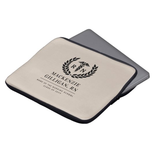Personalisierter RN Nursing School Abschluss Elega Laptopschutzhülle (Vorne Oben)