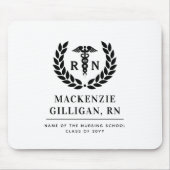 Personalisierter RN Nursing School Abschluss Elega Mousepad (Vorne)