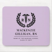 Personalisierter RN Nursing School Abschluss Elega Mousepad (Vorne)