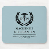 Personalisierter RN Nursing School Abschluss Elega Mousepad (Vorne)