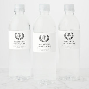 Personalisierter RN Nursing School Abschluss Elega Wasserflaschenetikett