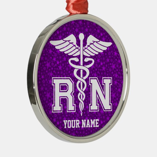 Personalisierter RN Silbernes Ornament (Rechts)