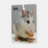 Personalisierter Roan Rattenrat Keramik Ornament Aus Metall (Vorderseite links)