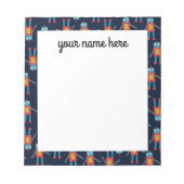Personalisierter Robot Notepad Notizblock (Vorderseite)
