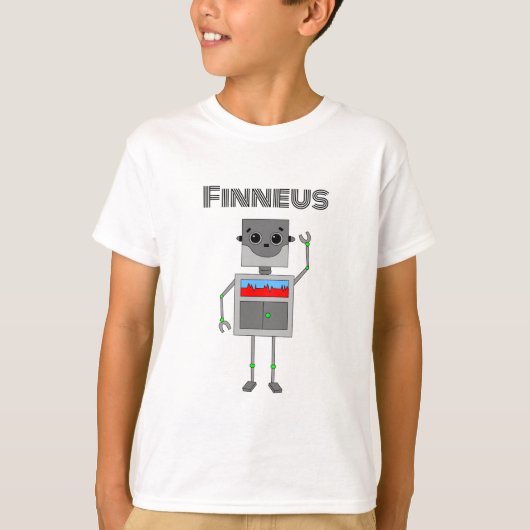 Personalisierter Roboter T-Shirt (Vorderseite)
