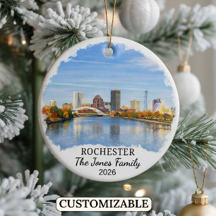 Personalisierter Rochester-Schmuck, Individueller  Keramik Ornament