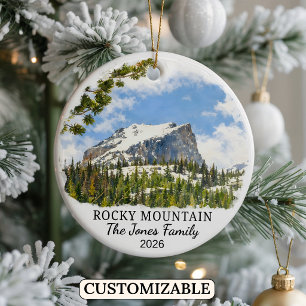 Personalisierter Rocky Mountain National Park Colo Keramik Ornament